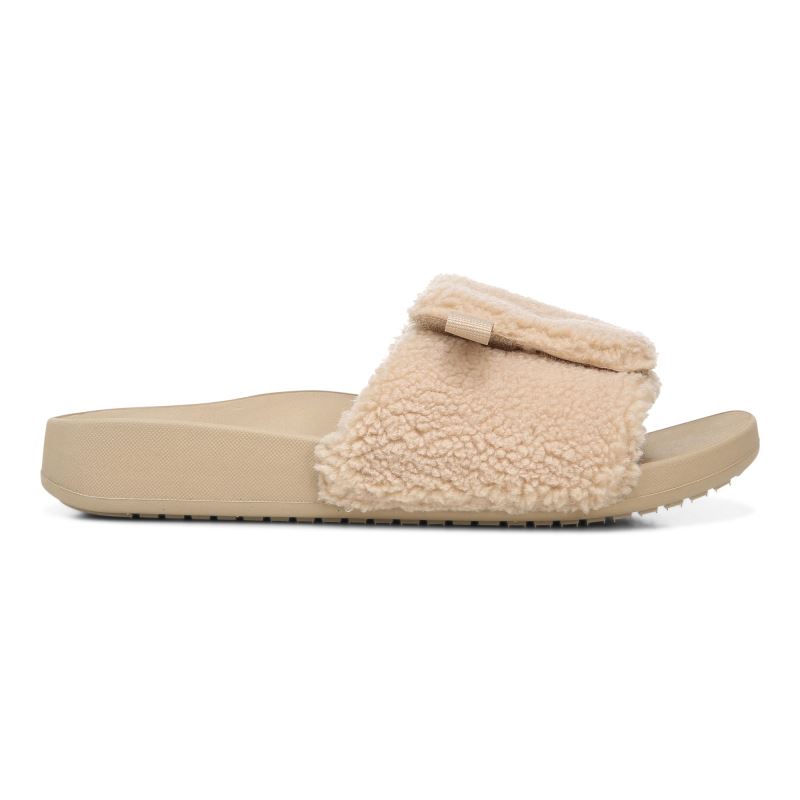 Vionic Women's Keira Slide Sandal - Ginger Shearling