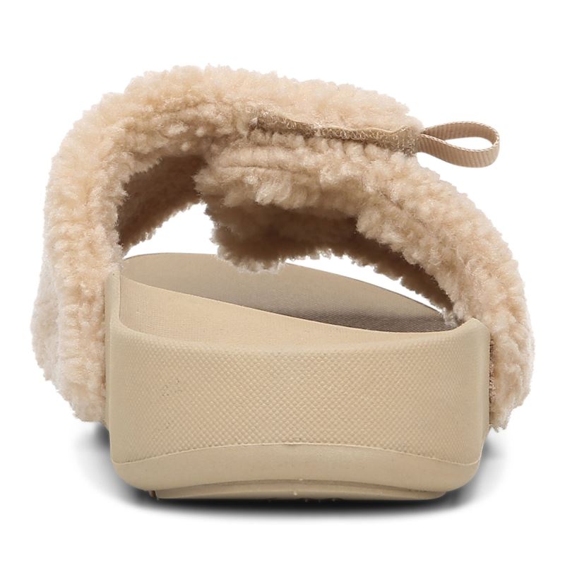 Vionic Women's Keira Slide Sandal - Ginger Shearling