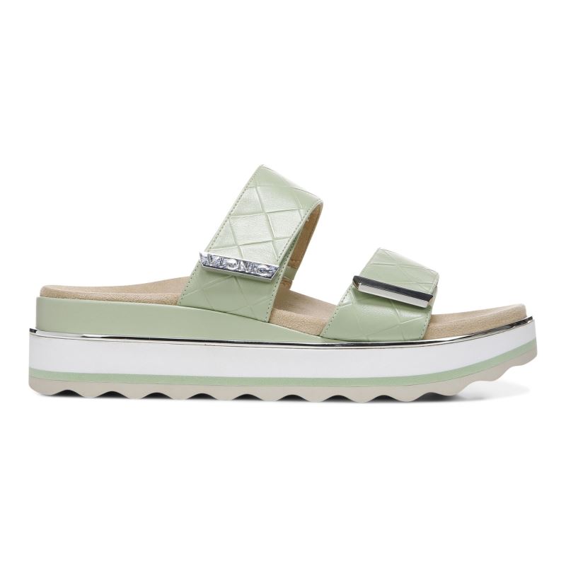 Vionic Women's Brandie Woven Strap Sandal - Celery Woven