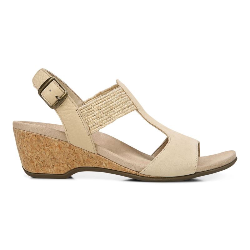 Vionic Women's Kaytie Wedge Sandal - Semolina