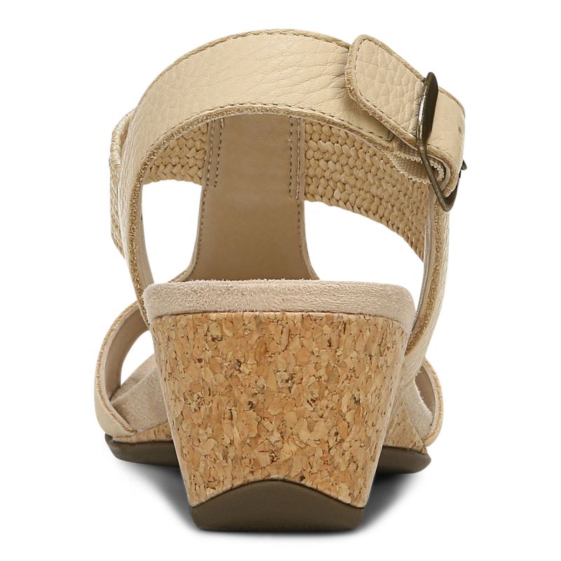 Vionic Women's Kaytie Wedge Sandal - Semolina