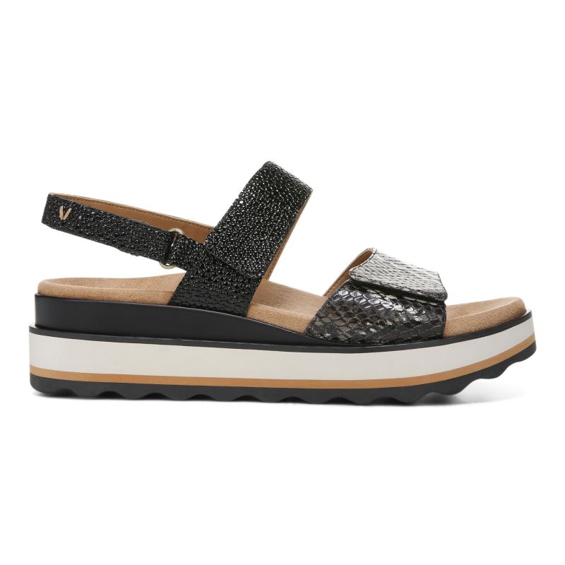 Vionic Women's Brielle Flatform Sandal - Black