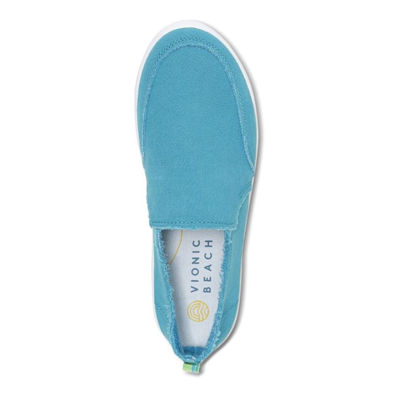 Vionic Women's Malibu Slip On - Lake Blue Canvas