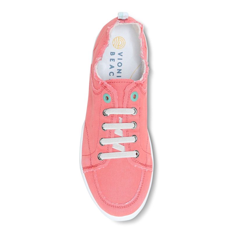 Vionic Women's Pismo Casual Sneaker - Sea Coral Canvas